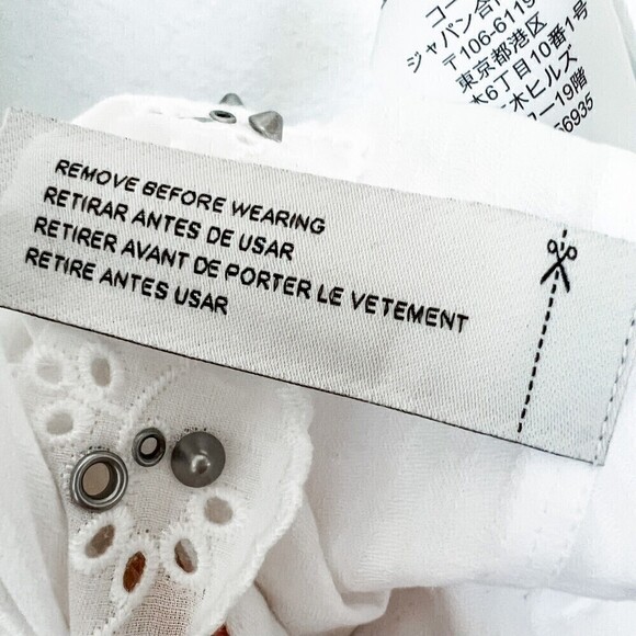 NWT Coach 1941 Ruffle Prairie Mini Dress Size 0 White - Picture 10 of 10